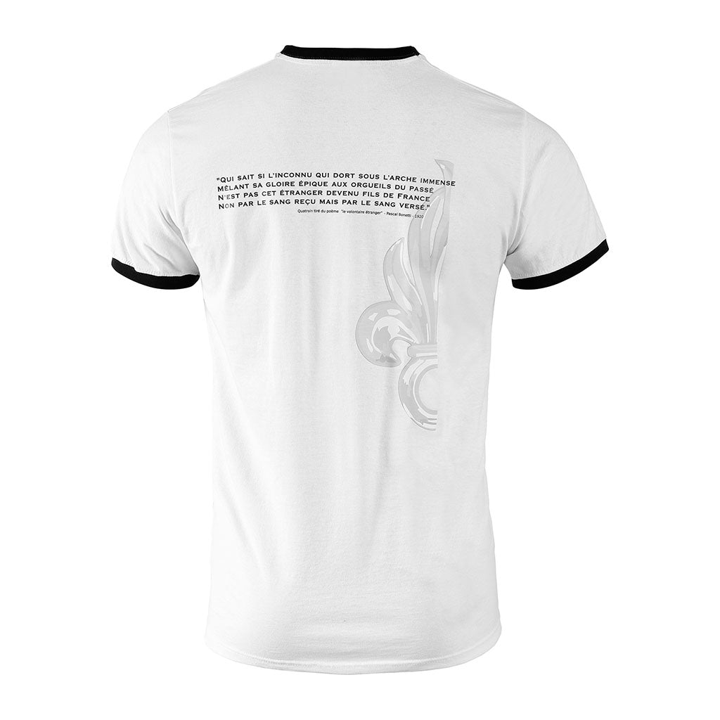 T-shirt Ares 100% coton Légion étrangère avec quatrain de Pascal Bonetti au dos