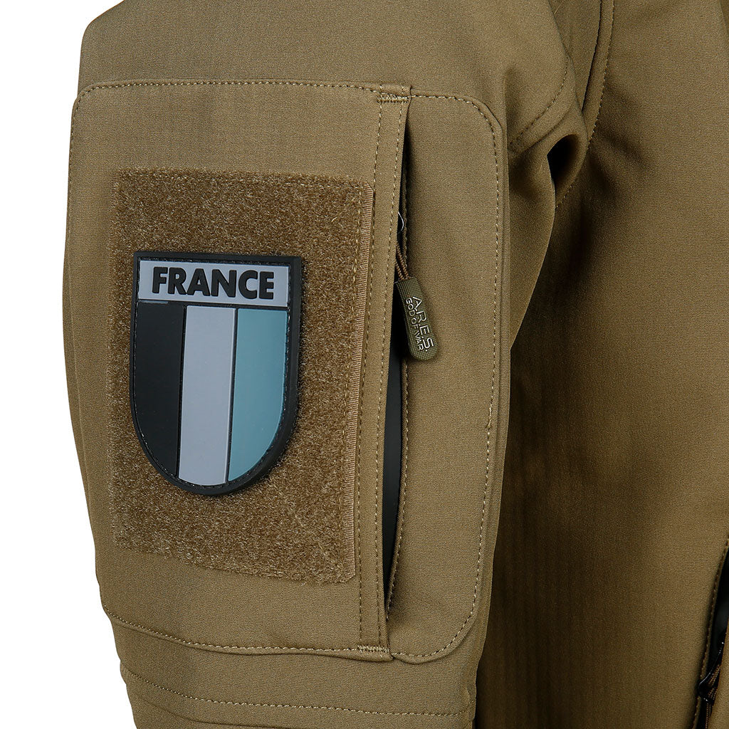 Veste softshell Ares Baroud Trex doublure polaire micro-aérée capuche amovible