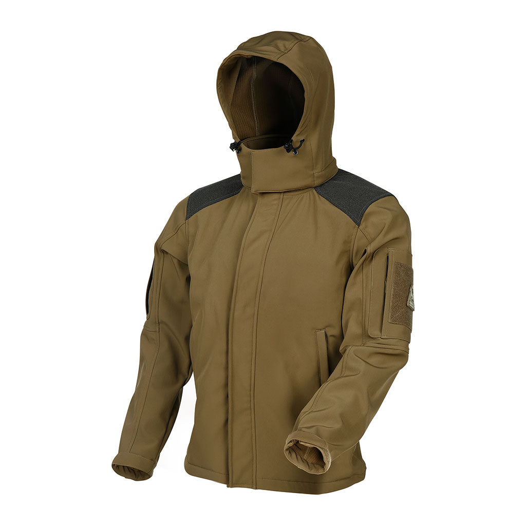 Veste softshell Ares Baroud Trex doublure polaire micro-aérée capuche amovible