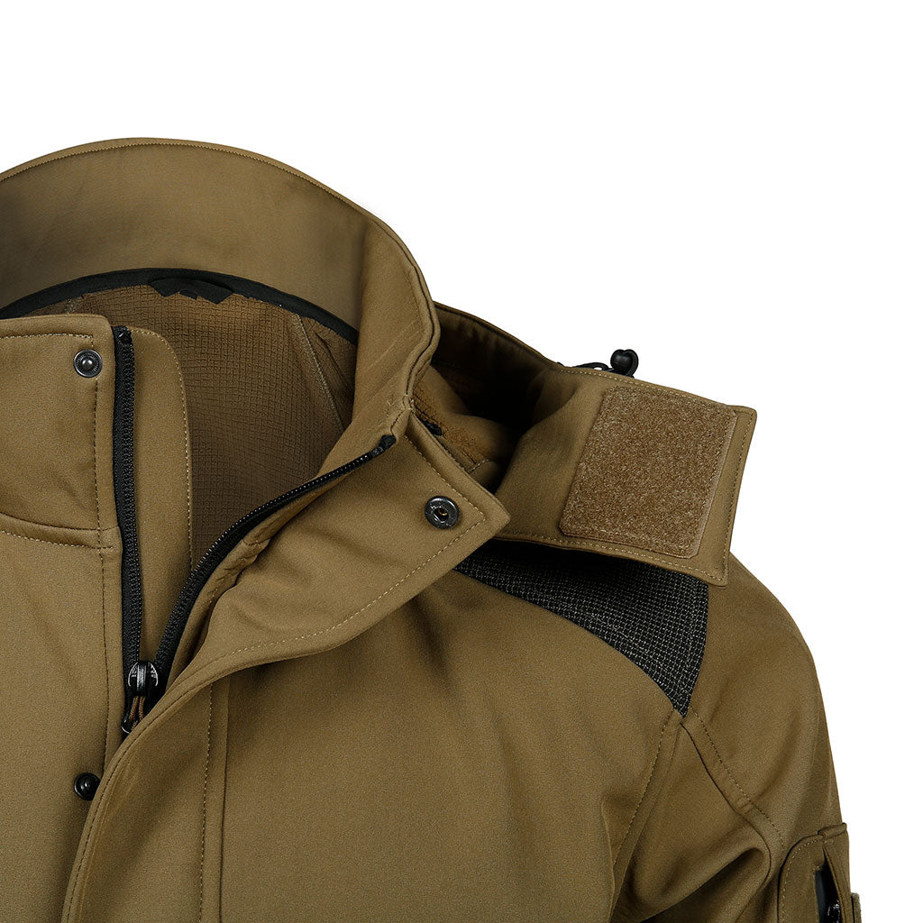 Veste softshell Ares Baroud Trex doublure polaire micro-aérée capuche amovible