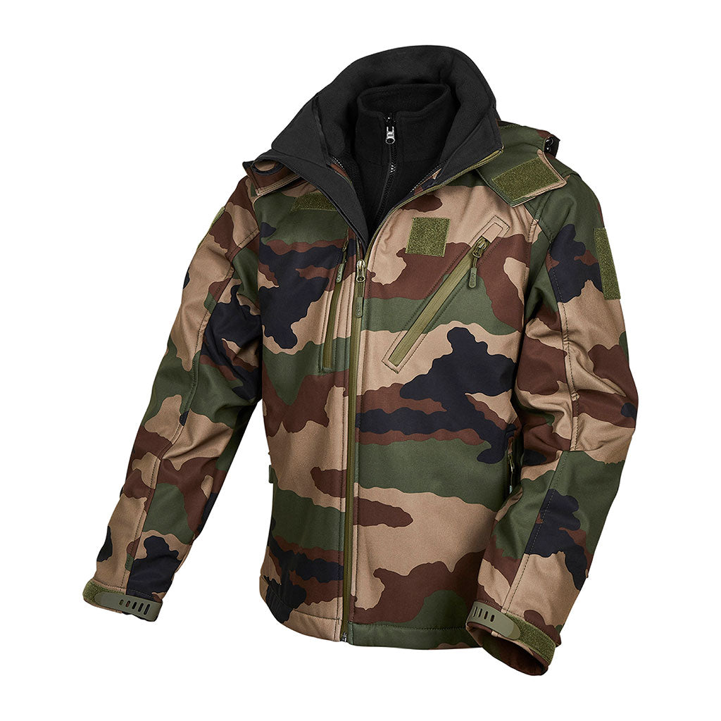 Veste softshell Ares Elite 3 en 1 à doublure polaire et capuche amovibles