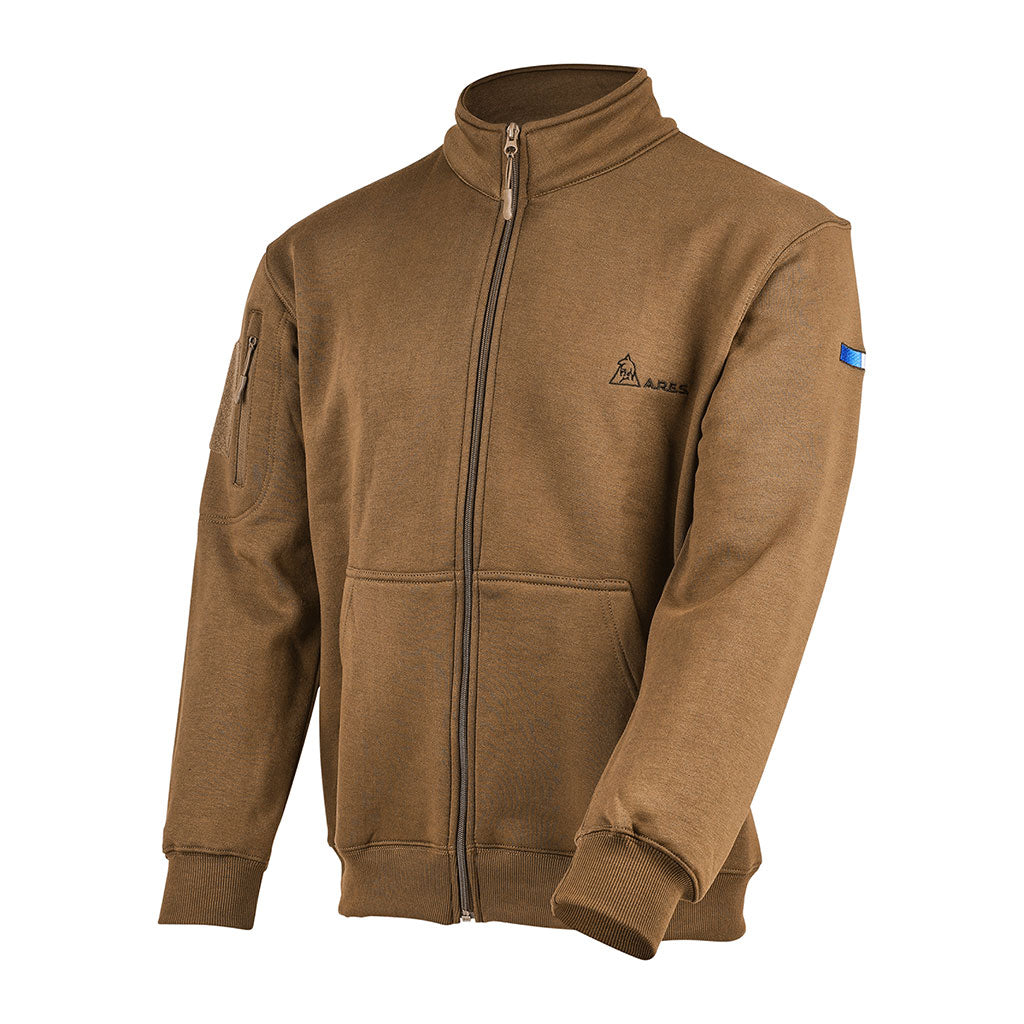 Sweat à glissière Ares French Army polycoton 350 g/m² brodé dos et drapeau manche