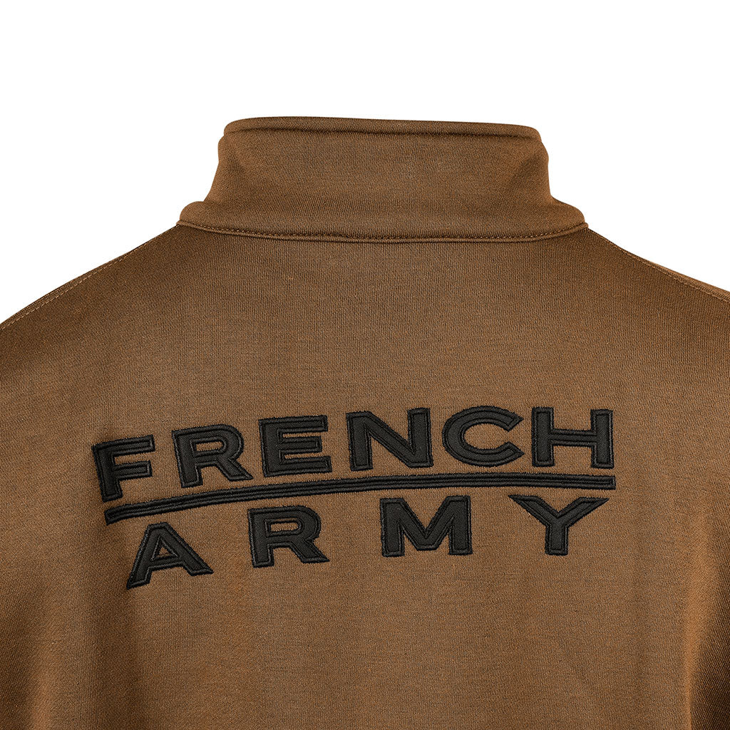 Sweat à glissière Ares French Army polycoton 350 g/m² brodé dos et drapeau manche