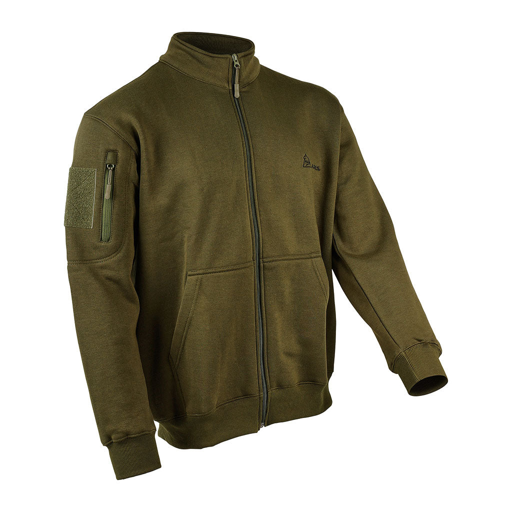 Sweat à glissière Ares French Army polycoton 350 g/m² brodé dos et drapeau manche