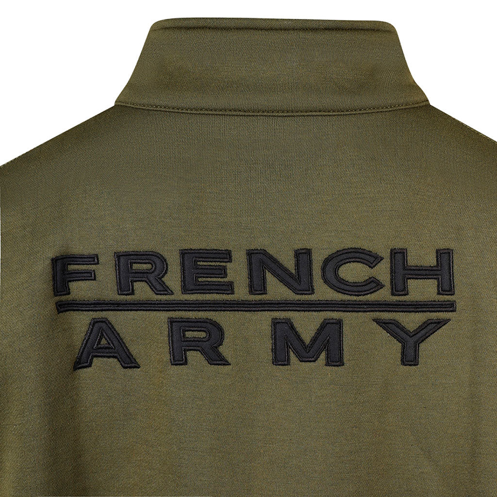 Sweat à glissière Ares French Army polycoton 350 g/m² brodé dos et drapeau manche