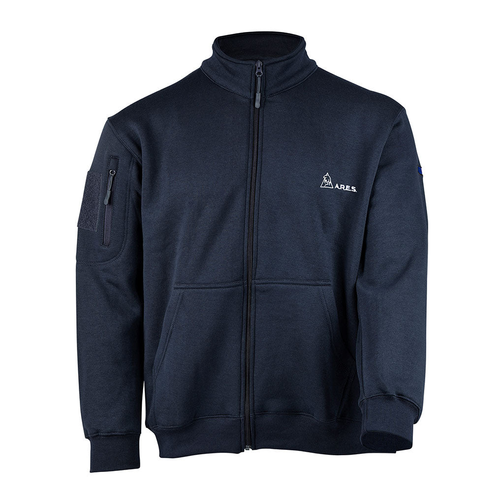 Sweat à glissière Ares French Army polycoton 350 g/m² brodé dos et drapeau manche