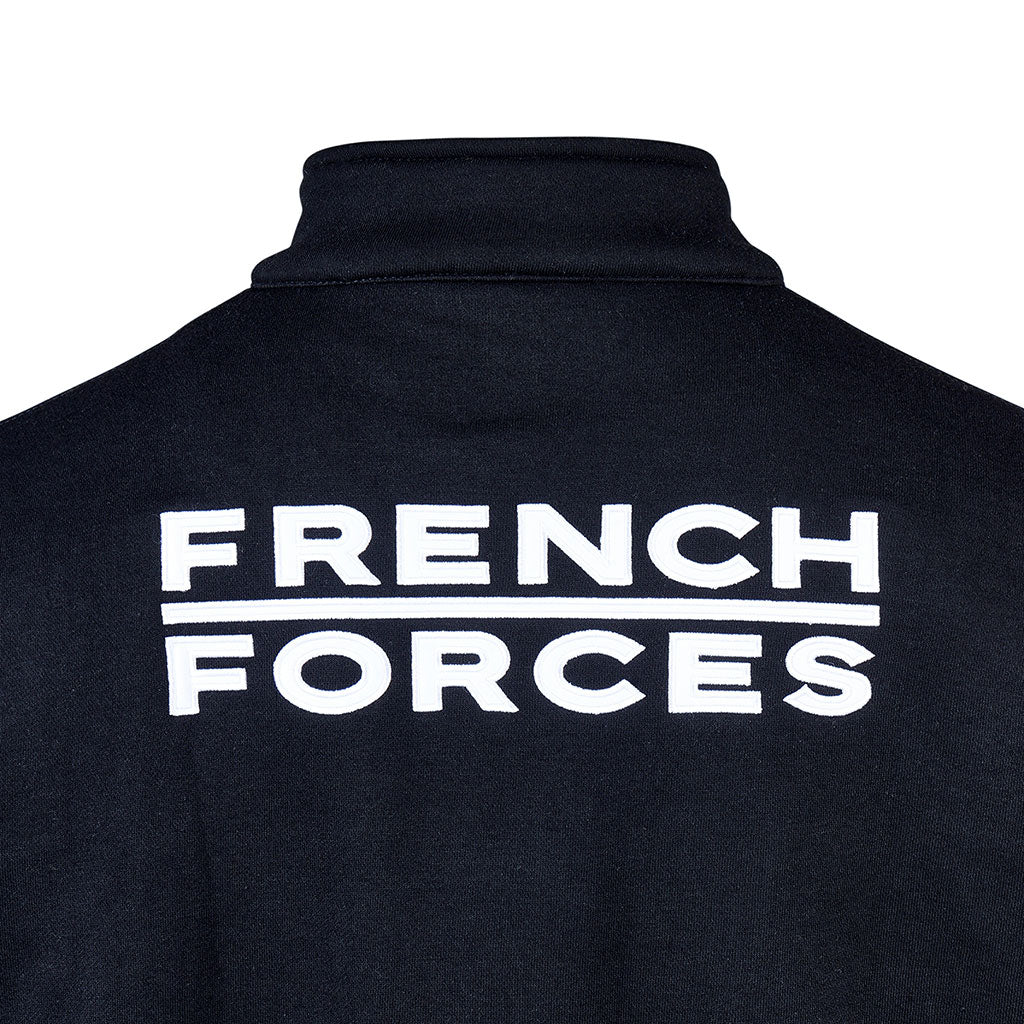 Sweat à glissière Ares French Forces polycoton 350 g/m² broderie dorsale et drapeau