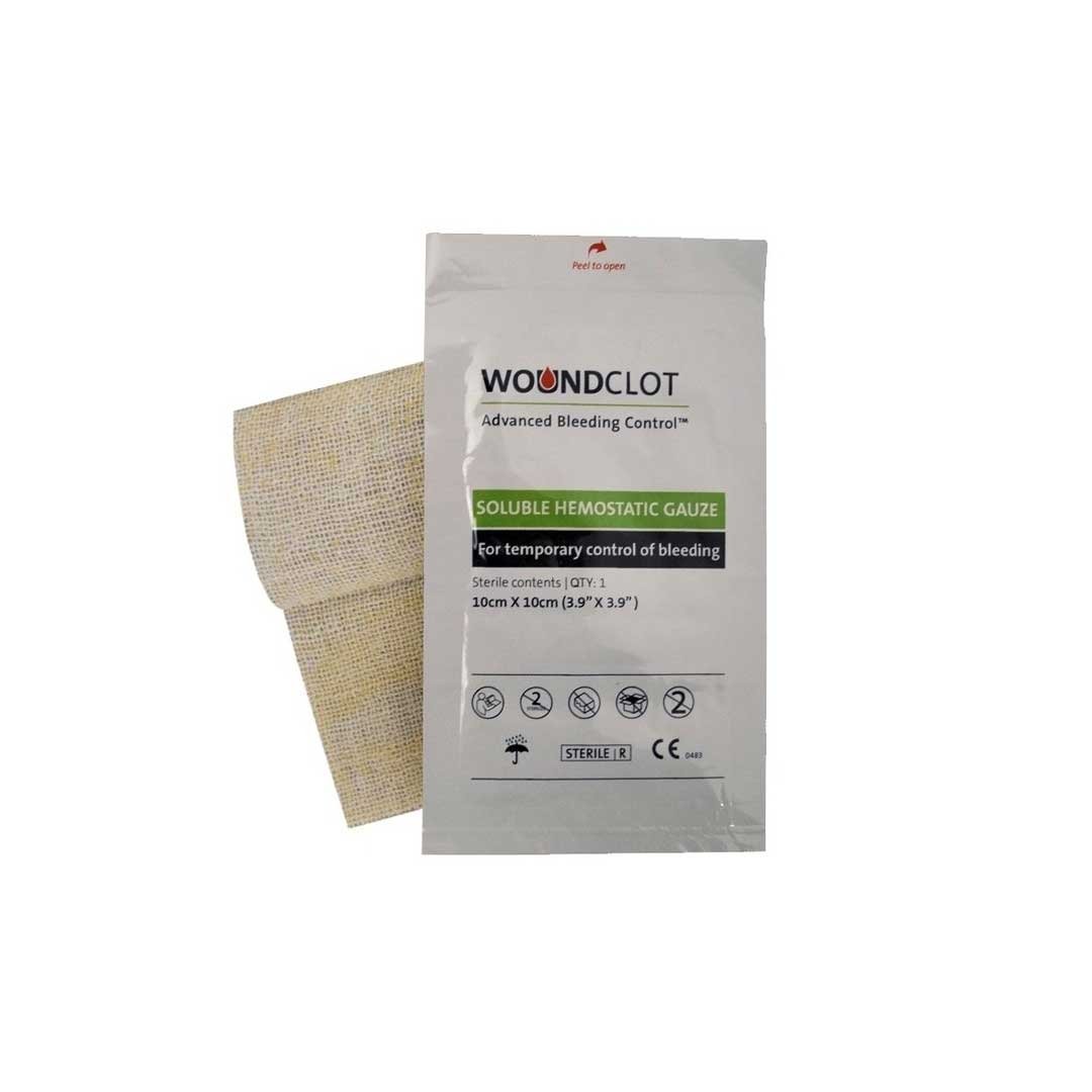 Pansement hémostatique WoundClot Trauma 20 x 30 cm pour plaie étendue marquage CE