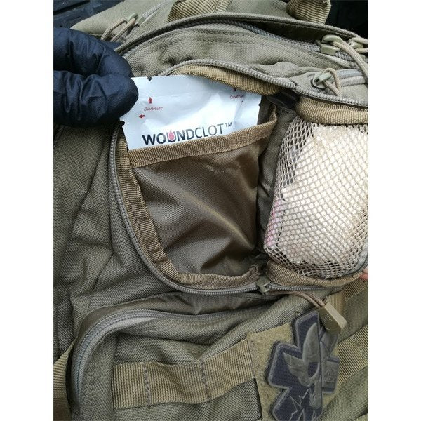 Pansement hémostatique WoundClot Trauma 20 x 30 cm pour plaie étendue marquage CE