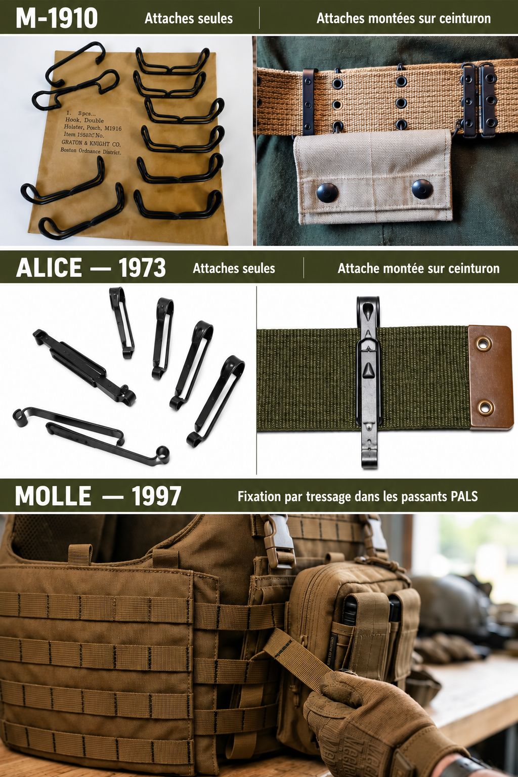 MOLLE, ALICE, M-1910 : un siècle de systèmes de portage