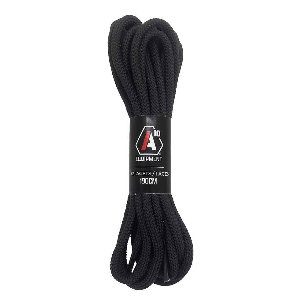Lacets A10 Equipment SÉCU-ONE 190 cm en polyester pour tige haute 8 pouces
