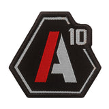 Ecusson A10 Equipment SIGNATURE logo brodé à fixation auto-agrippante, quatre versions au sélecteur