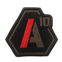 Ecusson A10 Equipment SIGNATURE logo brodé à fixation auto-agrippante, quatre versions au sélecteur