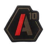 Ecusson A10 Equipment SIGNATURE logo brodé à fixation auto-agrippante, quatre versions au sélecteur