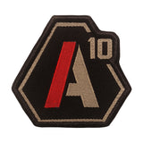Ecusson A10 Equipment SIGNATURE logo brodé à fixation auto-agrippante, quatre versions au sélecteur