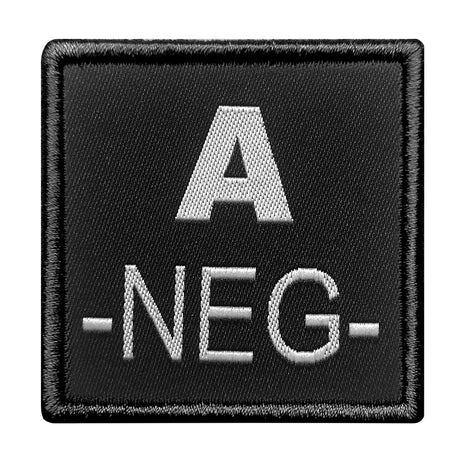 Patch groupe sanguin A10 Equipment brodé à fixation auto-agrippante, huit groupes au sélecteur