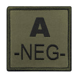 Patch groupe sanguin A10 Equipment brodé à fixation auto-agrippante, huit groupes au sélecteur