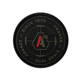 Ecusson A10 Equipment SIGNATURE Since 1970 brodé rond à fixation auto-agrippante, quatre versions