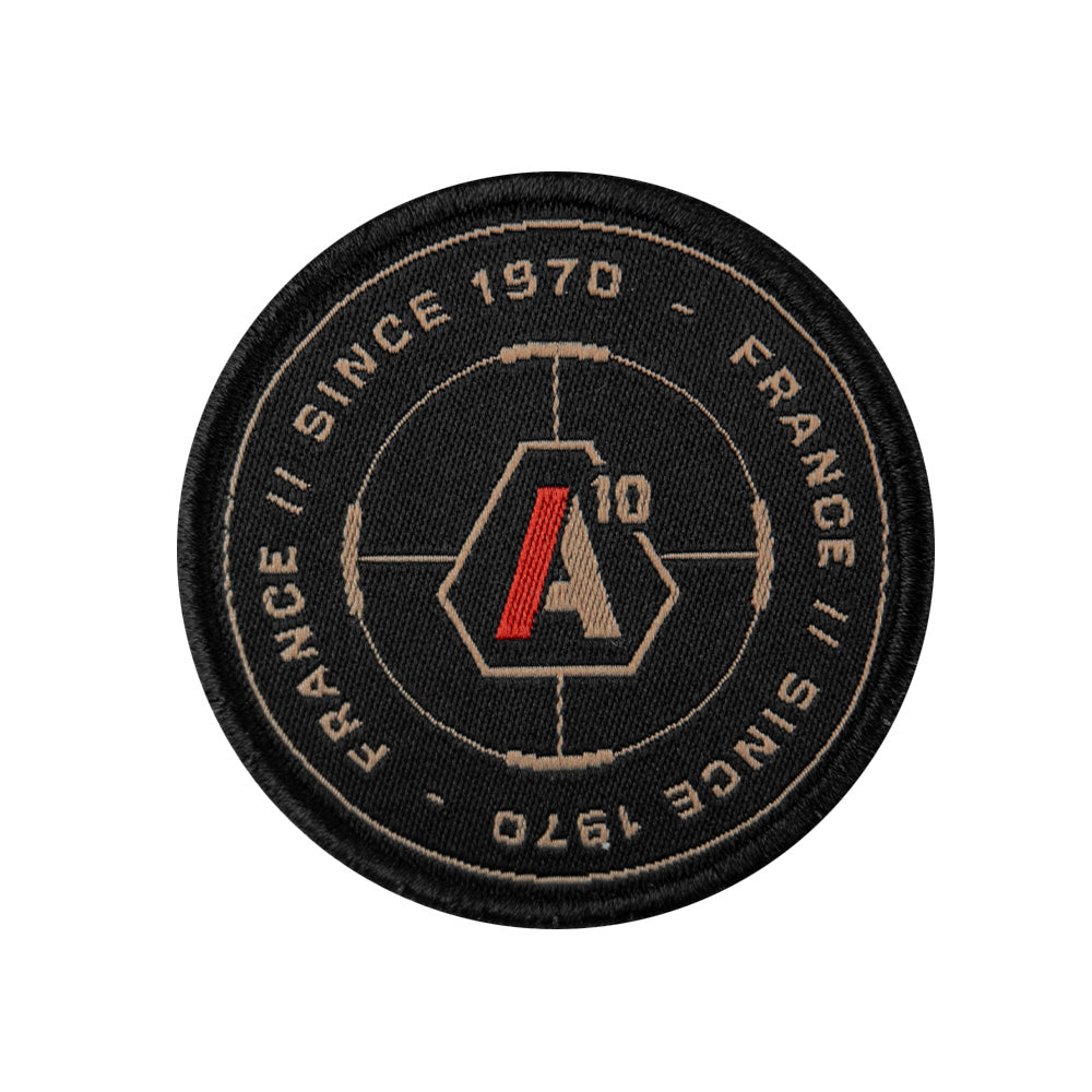 Ecusson A10 Equipment SIGNATURE Since 1970 brodé rond à fixation auto-agrippante, quatre versions