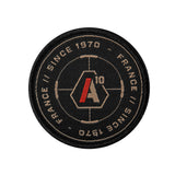 Ecusson A10 Equipment SIGNATURE Since 1970 brodé rond à fixation auto-agrippante, quatre versions