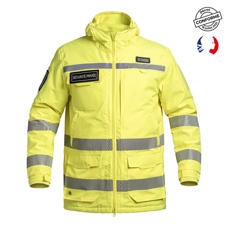 Parka A10 Equipment Hardshell SÉCU-ONE WF 150 haute visibilité Sécurité Privée