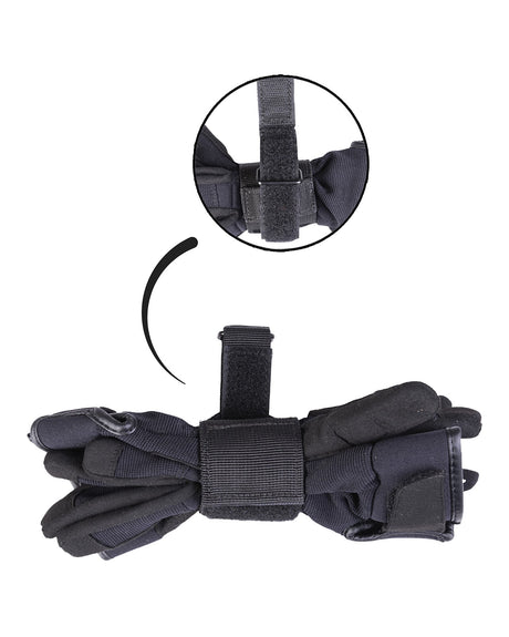 Porte-gants Mil-Tec en polyester enduit PVC à port vertical et rabat auto-agrippant