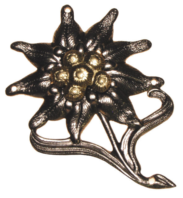 Insigne métallique Edelweiß MFH de type troupes de montagne allemandes