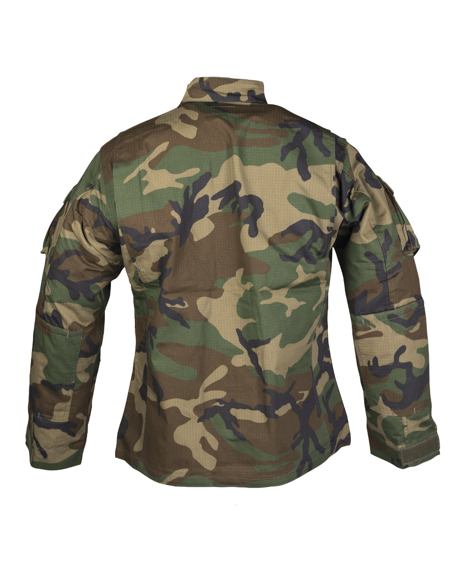 Veste de combat type ACU Mil-Tec en coton ripstop avec col montant à rabat