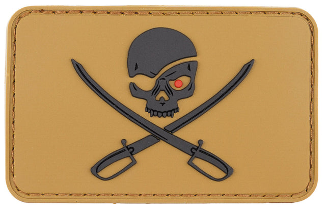 Morale patch MFH Skull with Swords en caoutchouc 3D 8 x 5 cm à dos auto-agrippant