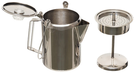 Cafetière à percolateur Fox Outdoor en acier inoxydable 1,5 L pour 9 tasses