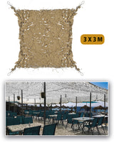 Filet d'ombrage Mil-Tec Broadleaf Shadow Sail 3 x 3 m polyester ripstop anti-UV réversible