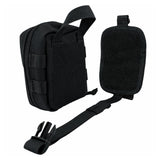 Pochette médicale détachable Cordura 600D ouverture à plat 17 x 13 x 7 cm
