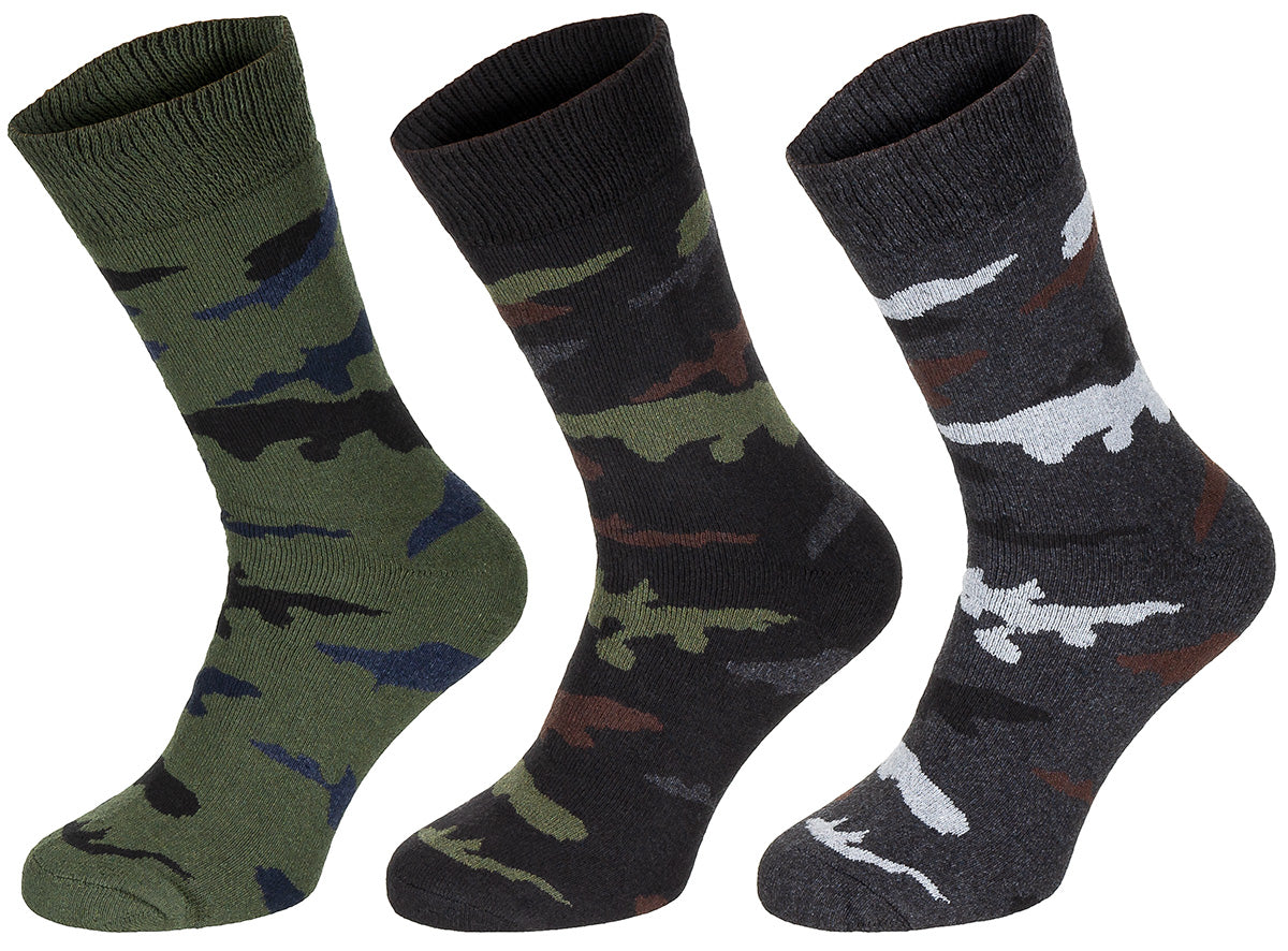 Chaussettes MFH Esercito mi-longues lot de trois paires 55 % polyester extensible