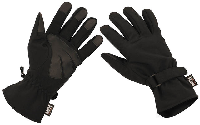 Gants tactiques MFH Professional en softshell déperlant à doigts tactiles, polyester
