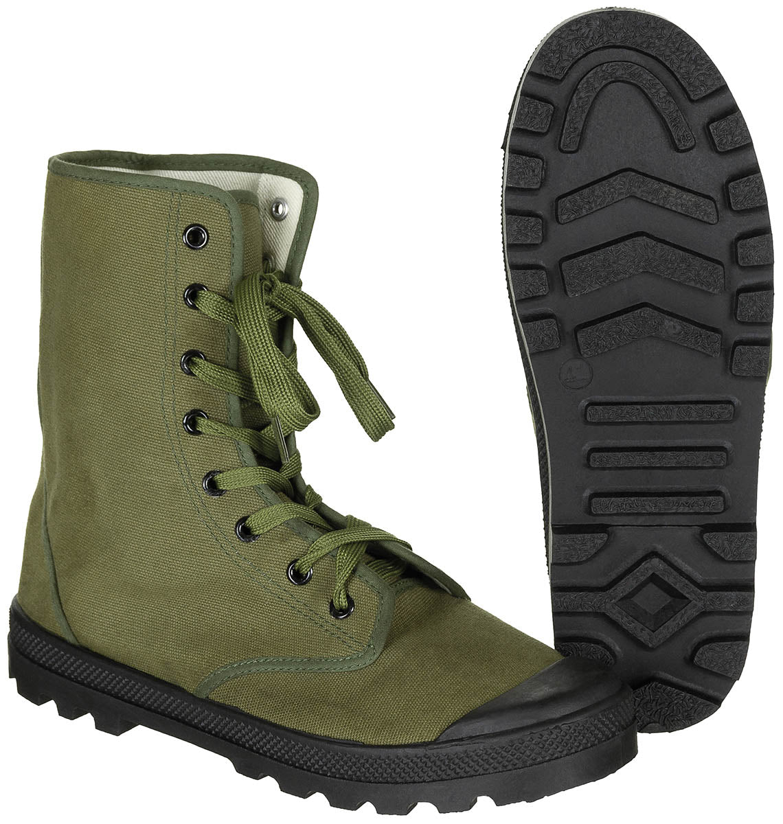 Chaussures de combat commando françaises en toile de coton, surplus comme neuf