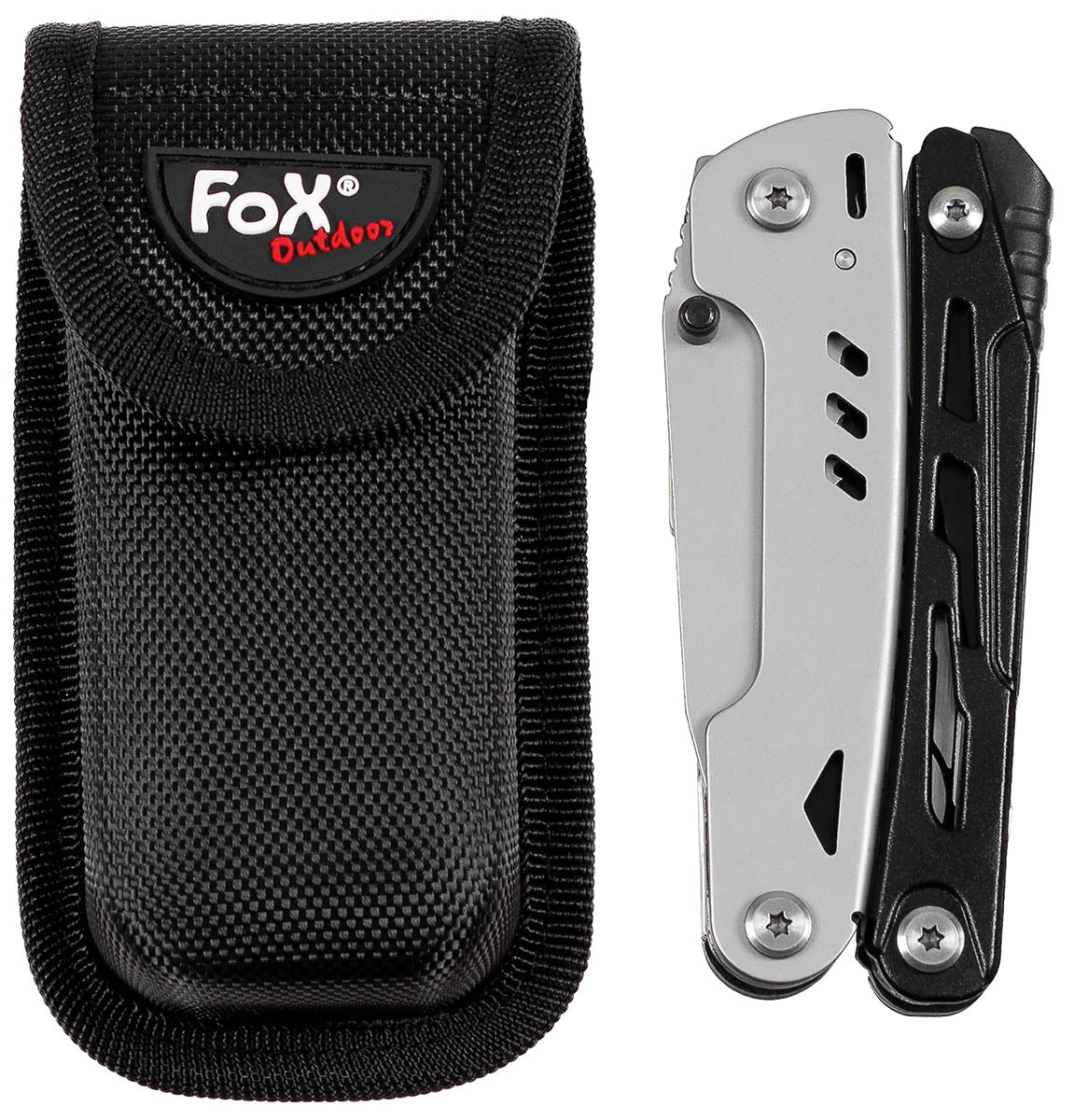 Pince multifonctions Fox Outdoor 7 outils avec ciseaux et jeu de 9 embouts