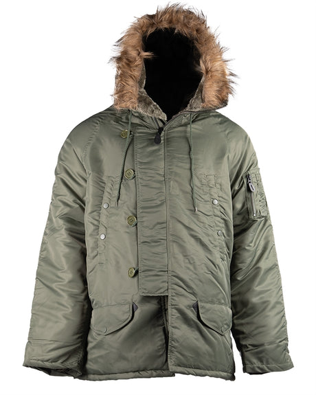 Parka grand froid Mil-Tec US N3B Basic avec capuche fausse fourrure