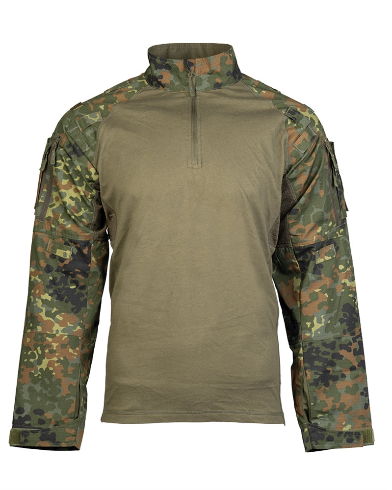 Chemise de combat Mil-Tec Tactical 2.0 en coton et ripstop à inserts filet aux aisselles