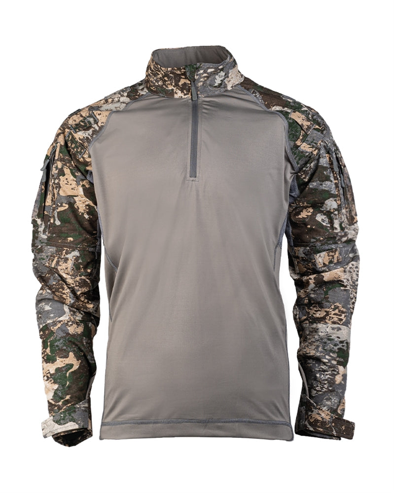 Chemise de combat Mil-Tec Tactical 2.0 en coton et ripstop à inserts filet aux aisselles