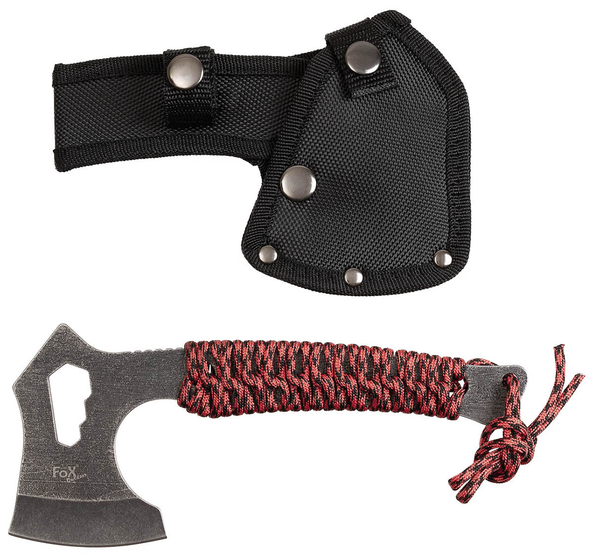 Tomahawk Redrope Fox Outdoor 21 cm avec clés plates intégrées et fourreau