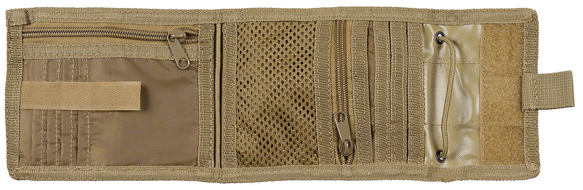 Portefeuille tour de cou MFH 12 x 15 cm cordon escamotable et 8 rangements