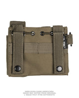 Pochette admin MOLLE Mil-Tec en polyester enduit 15 x 12 x 3 cm avec anneau D