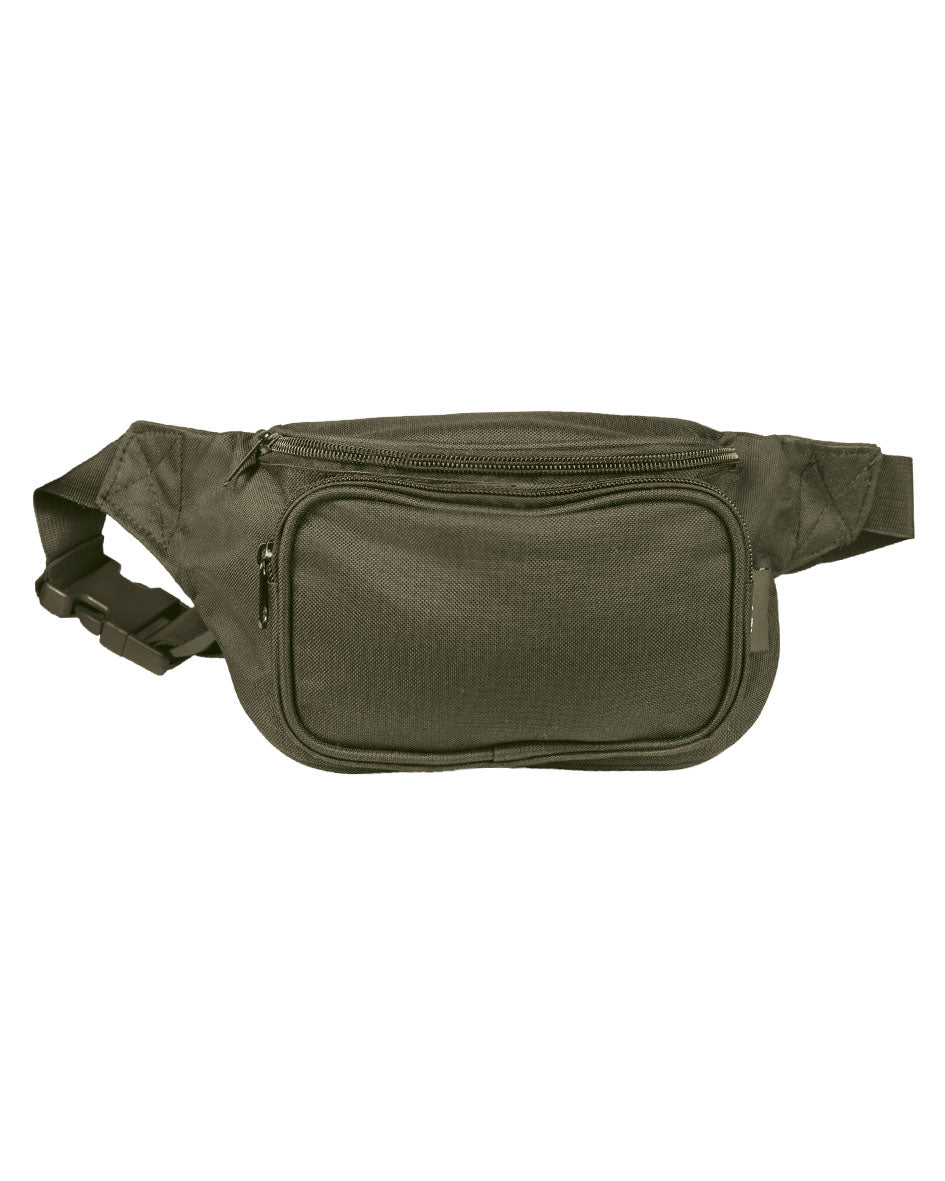 Sacoche de ceinture Mil-Tec en polyester enduit PVC à trois poches à glissière