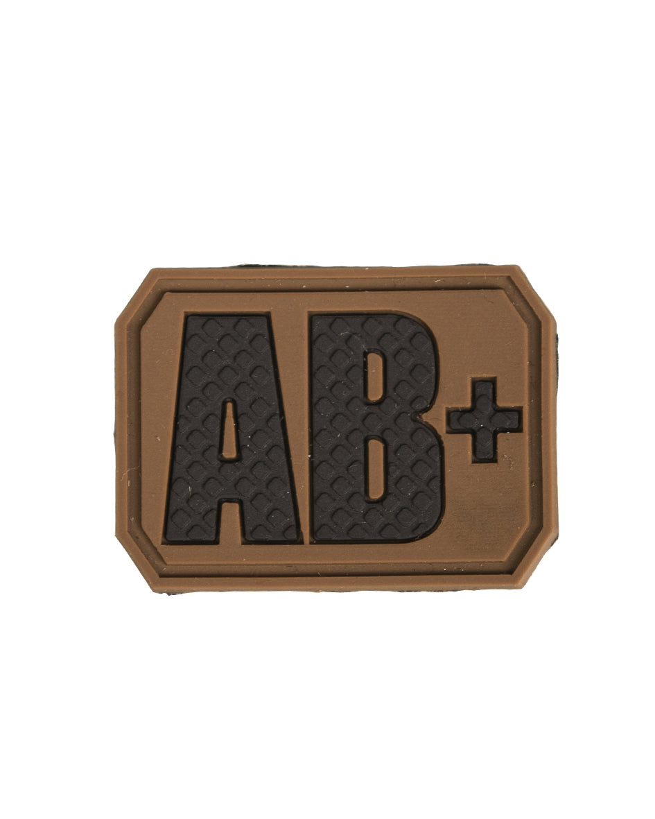 Patch groupe sanguin AB positif Mil-Tec en PVC 3,8 x 2,8 cm dos auto-agrippant