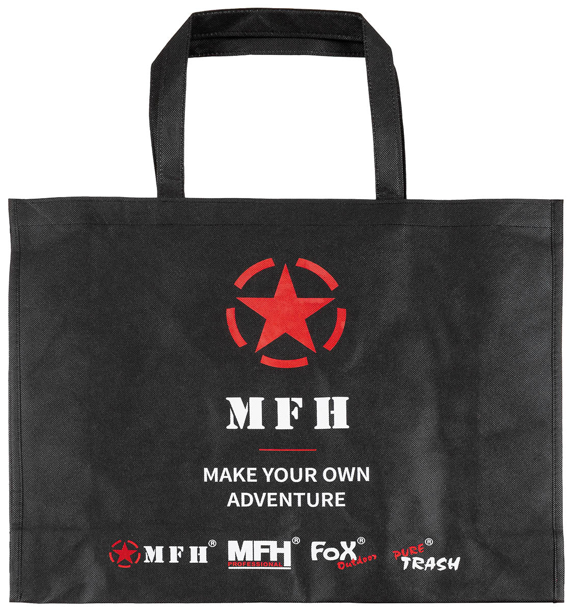 Sac cabas de courses imprimé MFH grand format 50 x 40 cm avec soufflet de 15 cm