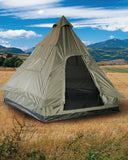 Tente pyramidale Mil-Tec Tipi 4 places 290 x 270 cm armature acier avec sac de transport