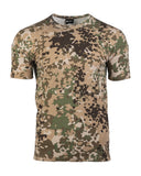 T-shirt de zone chaude Mil-Tec en coton-polyester 200 g/m² avec insignes de manche