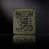 Patch moral Pentagon Mortem Non Timeo tissé polyester 65 x 66 mm dos crochet