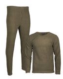 Ensemble thermique Mil-Tec en polaire polyester anti-peluchage haut col rond et bas long