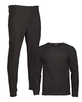 Ensemble thermique Mil-Tec en polaire polyester anti-peluchage haut col rond et bas long